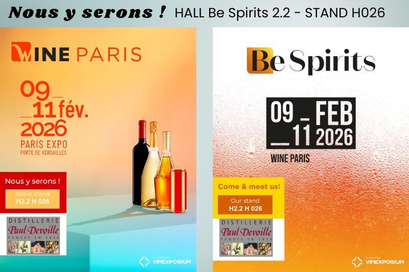 Retrouvez-nous au salon Wine Paris 2026, dans le hall Be Spirits : HALL 2.2 - STAND H026
